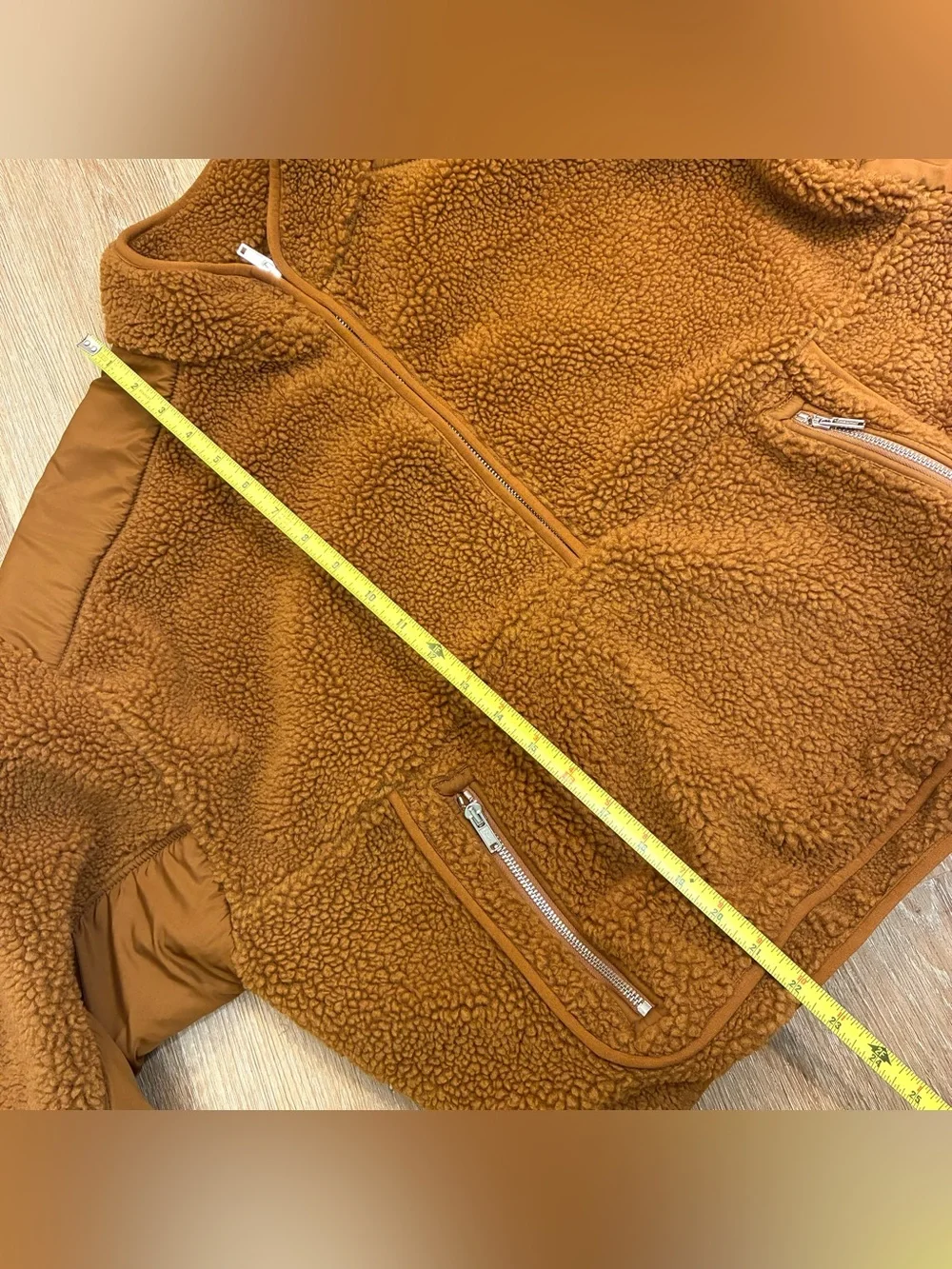 Madewell Faux Shearling Half-Zip Pullover In A Dried Cedar Brown Women’s Size XL